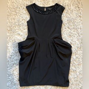F21 Jeweled Black Dress